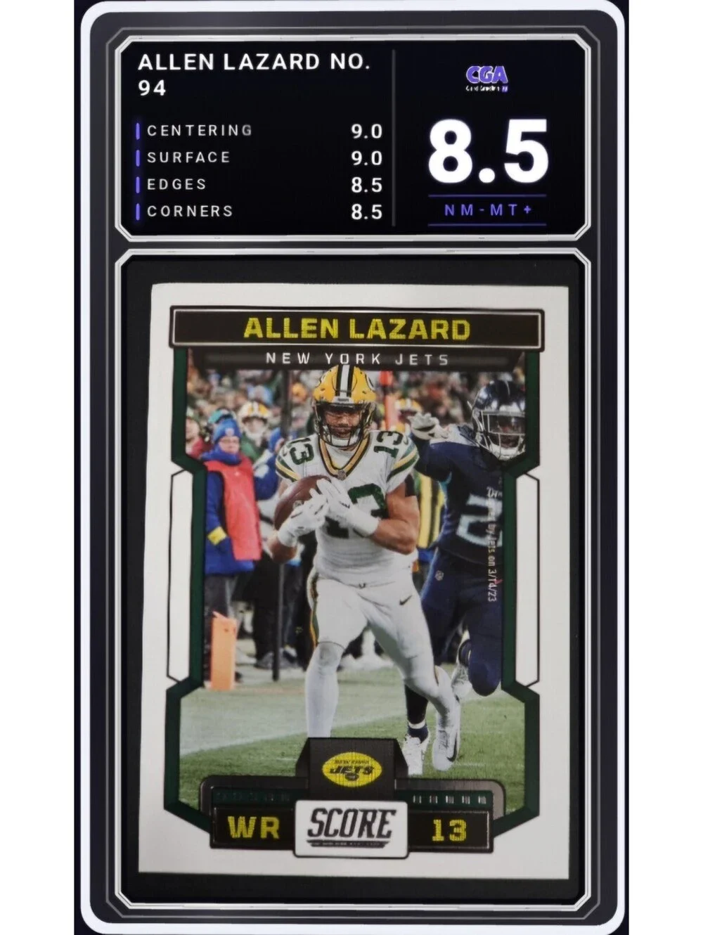 2023 Panini Score #94 Allen Lazard New York Jets NFL - CGA 8.5 Digital Grade